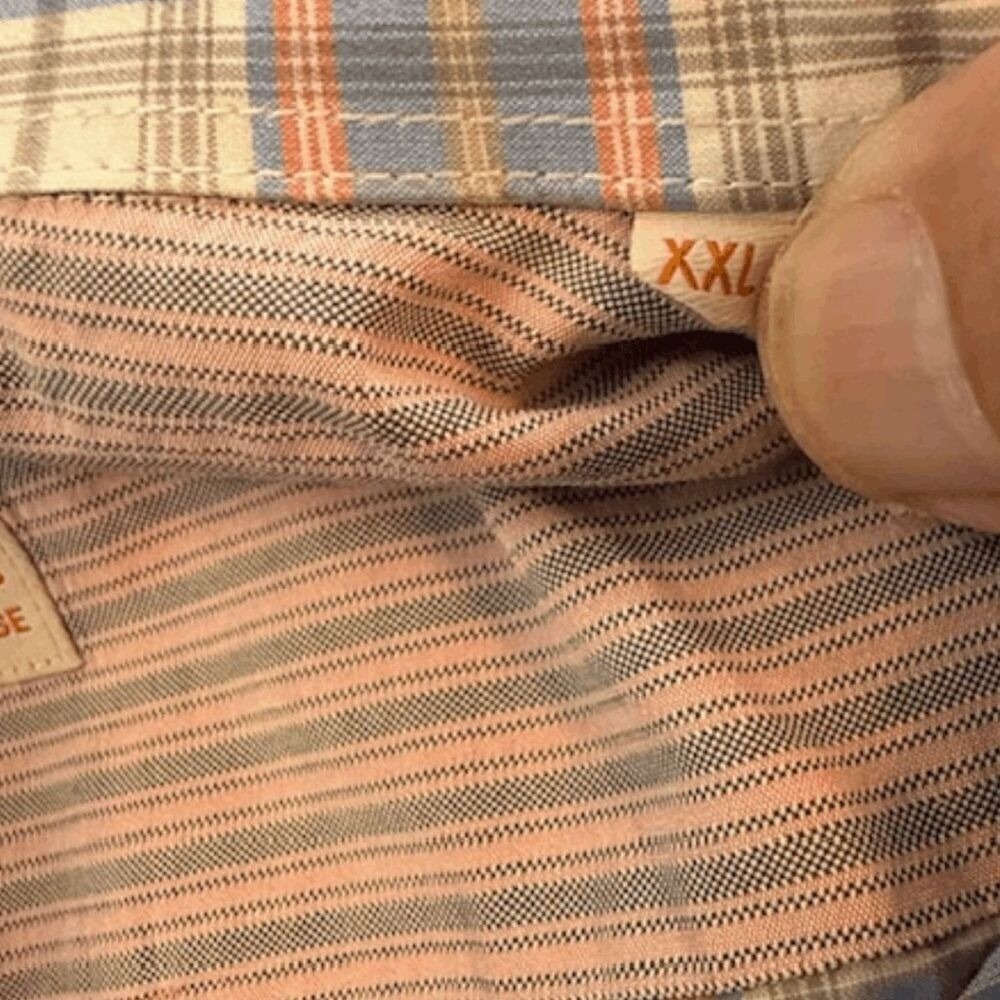 Boss Orange Men's Plaid Long Sleeve Button Down Shirt Blue Gray‎ Size 2XL - Picture 4 of 7